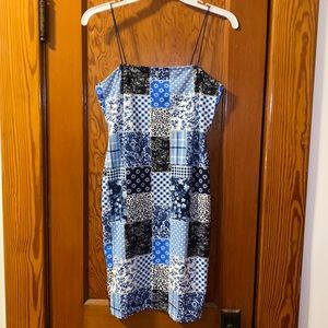 Tight mini bandana dress(blue)